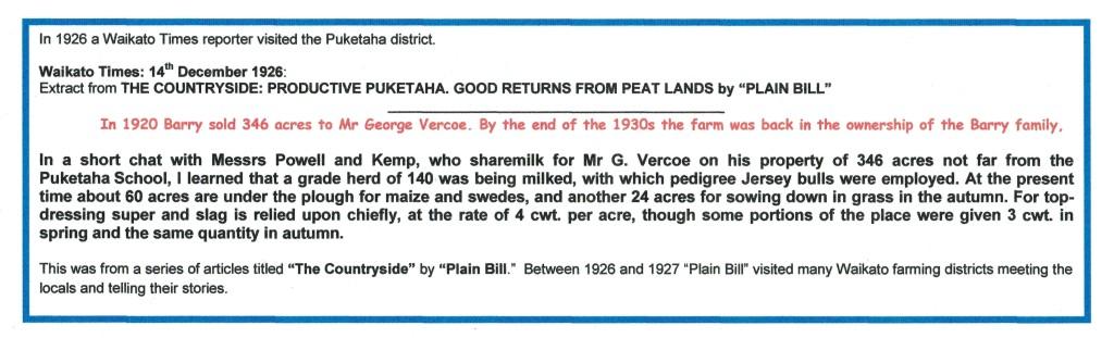 Vercoe Plain Bill 1926