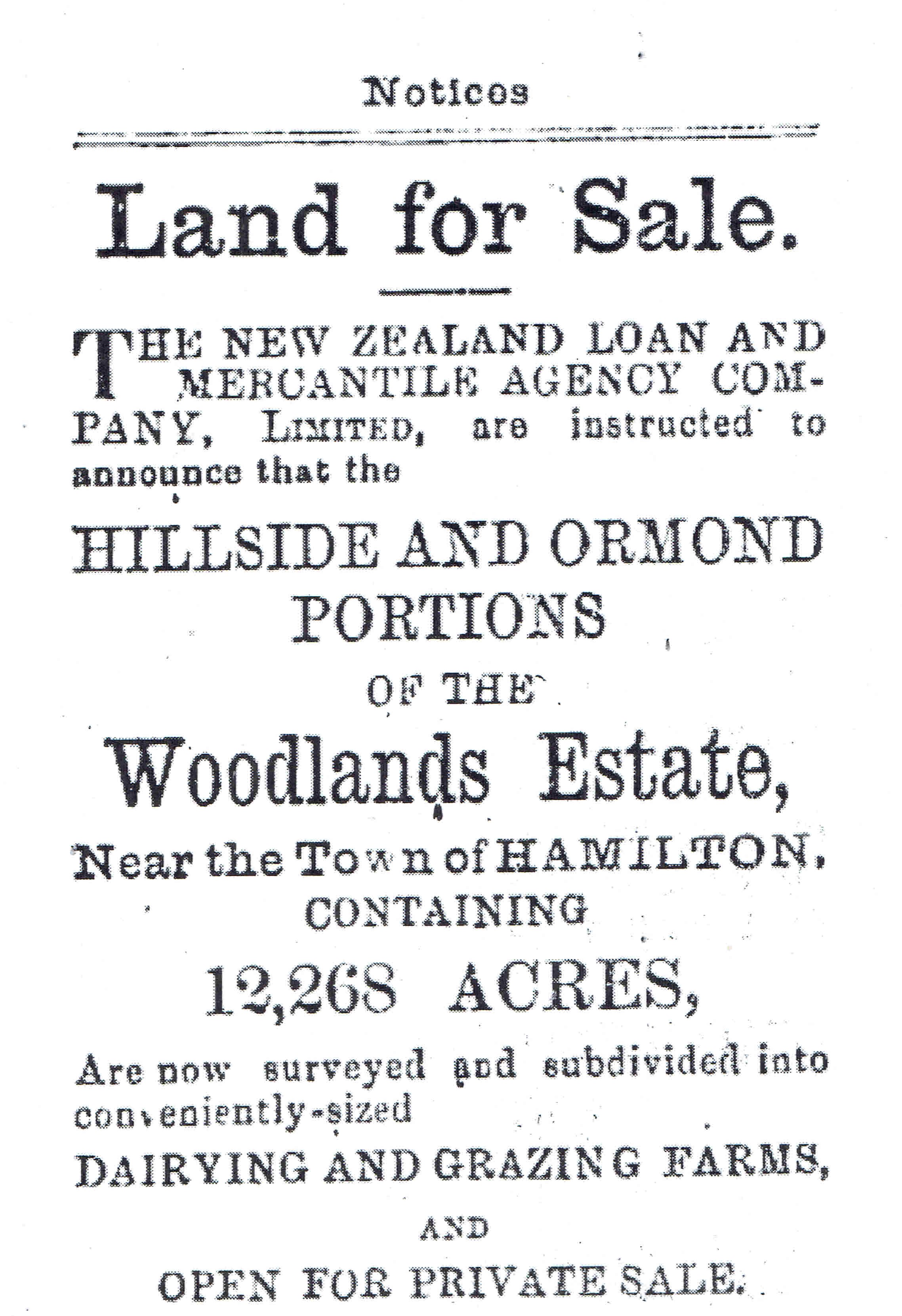 Sale of Land