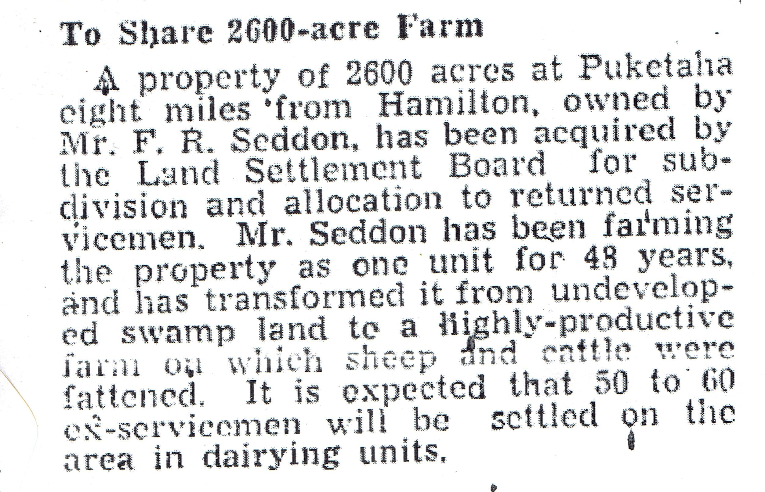 Seddon sale 1949 1